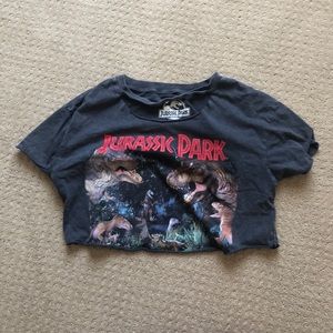 roughly cropped jurassic park graphic tee